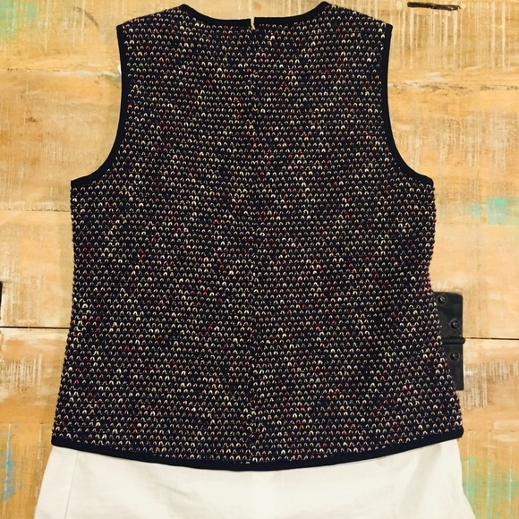 NWT Derek Lam 10 Crosby 2-in-1 Crossover Tank 0 white blue top - Picture 3 of 8